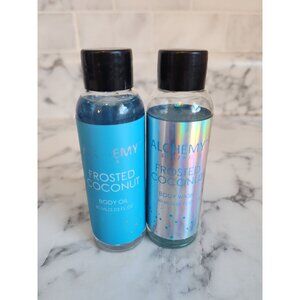 Alchemy Living Frosted Coconut Body Oil & Body Wash Set 60ml/2.03 Oz Travel Size